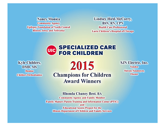 2015 UIC DSCC Champions for Children Award recipients