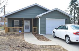 The front of the Barmaki family's new accessible home built through Habitat for Humanity