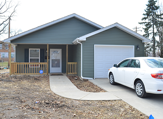 The front of the Barmaki family's new accessible home built through Habitat for Humanity