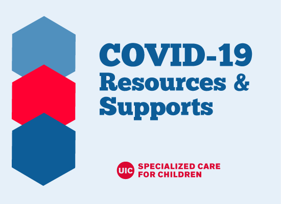 COVID-19 Resources & Supports text with DSCC logo