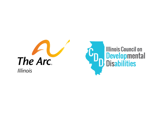 Logos for The Arc of Illinois and the Illinois Council on Developmental Disabilities