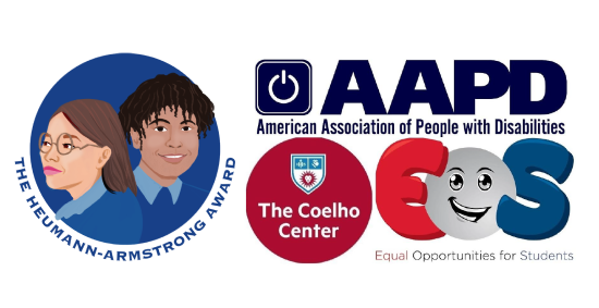 Logo for the Heumann-Armstrong Award 2022 for students with disabilities